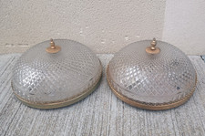 Paire de plafonnier rond en