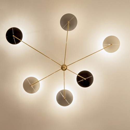 Lustre plafonnier laiton - lustre,