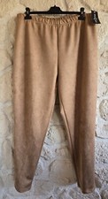 Pantalon marron toucher peau