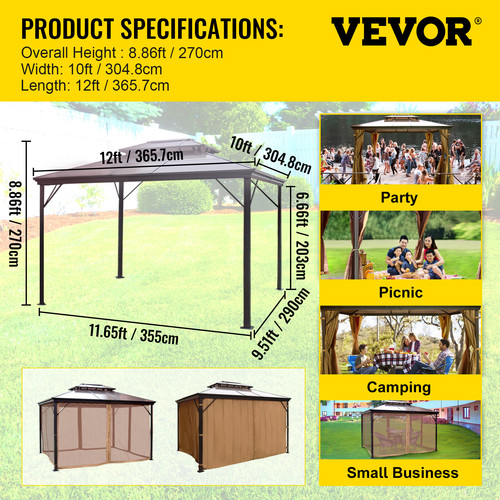 Vevor tonnelle patio - de, pvc