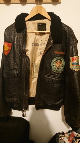Vintage blouson cuir - cuir, avirex
