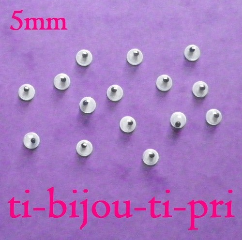 Lot 125 cabochons petits - de,