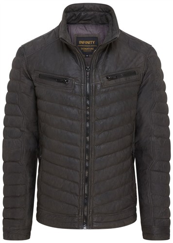 Veste biker cuir - en,