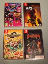 Lot de 4 jeux vidéos nintendo switch: LOL, Max, Sushi striker, Hellmut