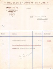 1950 FURNITURE AND TOYS IN TUBE OMNITUBE A AMBERIEU - M. RIGOLLET A AUMBERIEU