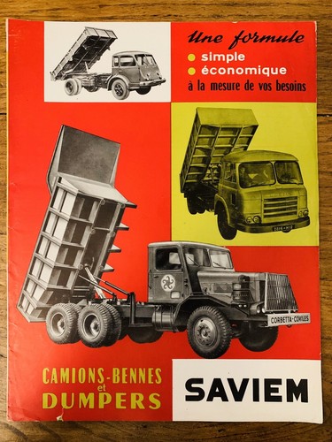 Brochure saviem camions bennes - brochure,