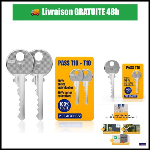 Lot clés pass ptt t10 - de,