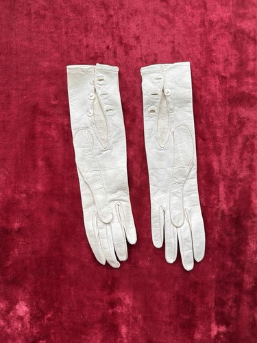 Gants 19eme cuir anciens - 19eme,