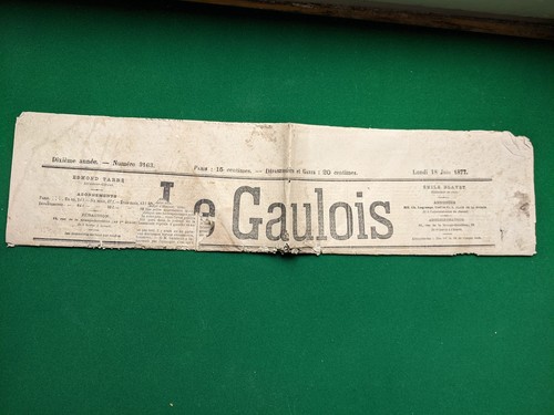 1877 rare journal ancien - 1877,