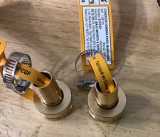 Gilmour 2SetGarden 5/8” Raccord Female Mender Gold Hose End Repair Hose Coupling