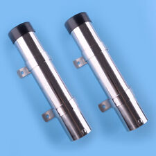2pcs Marine Fishing Rod Holder Stainless Steel Side Mount Boat Rod Pod w/ Cap