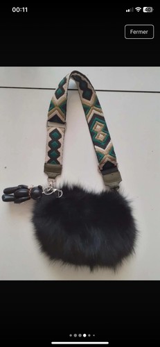 Sac bandoulière luxe fourrure - sac,