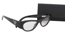 Prada 0PR06ZV Femme Lunettes OS Noir Monture Cat Eye Verre Démo Logo UVP 375 $