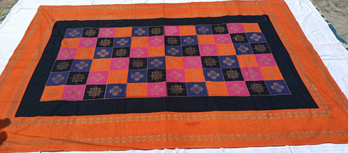 Couvre lit indien - couvre-lit, orange
