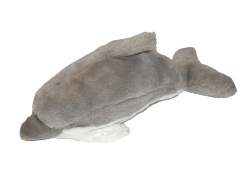 Peluche dauphin gris blanc - peluche,