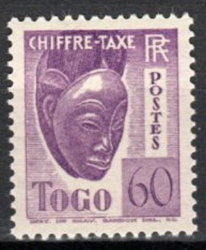 Togo 1941 timbre taxe t - togo, &