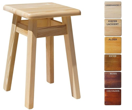 Tabouret pin bois - tabouret,