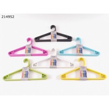 10 Cintres en Plastique 40,5x20 cm Rangement Vêtements Veste Manteau 6 Couleurs