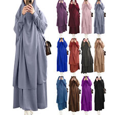 Dames Musulmanes Jupes Abaya Prière Maxi Robe Ensemble Caftan Jilbab /