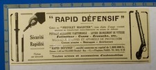 PISTOLET MAGISTER RAPID DEFENSIF DEFENSE MATRAQUE 1926 publicité 