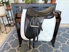 17.5" Bates Caprilli Dressage Saddle with Irons & Leathers ~FREE SHIPPING~