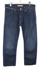 Levi's 506 Standard Hommes Jeans W34 L28 Moustaches Délavé Braguette Zip Bleu