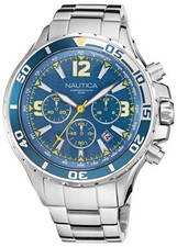 Montre Homme NAUTICA NAPNSS219 Chrono Acier Inoxydable Bleu