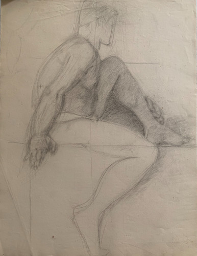 Dessin masculin l ecole - dessin, nu