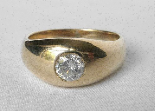 Bague homme solitaire diamant