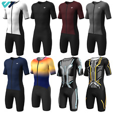 Wulibike Men's Triathlon Suit Professional Trisuit Short Sleeve Ironman Races
