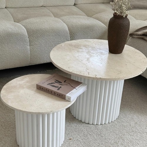 Table basse ronde gigogne - , en