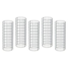 Colonne gabion ronde panier pierres cage mur bordure jardin Ø35x100cm au choix