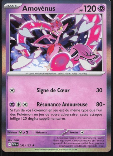 Carte pokémon amovénus - pokémon,