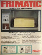 1966 FRIMATIC PRESS ADVERTISEMENT BUTTER CONTROL REFRIGERATOR WASHING MACHINE