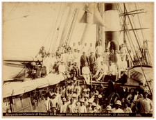 Fiorillo, Suez Canal, Archimedes steamboat, May 19, 1888 Original vintage