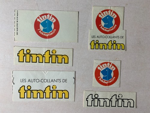 Lot stickers vintage tintin - stickers,