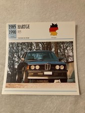 CARTE FICHE AUTO HARTGE H35 1985 1990