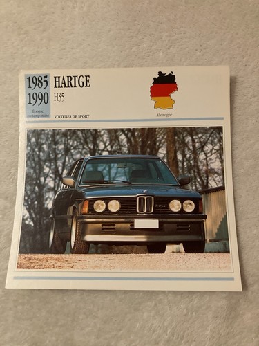 Carte fiche auto - hartge, h35