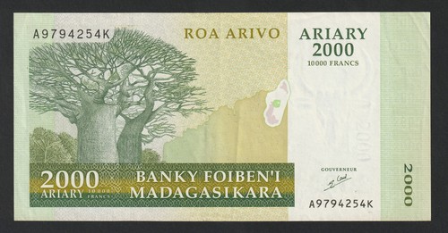 2000 ariary madagascar 2003 - madagascar,,