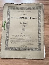 BOCHSA, Trio Piano-Forte Violoncelle Flûte, Ouverture du Freischütz de Weber