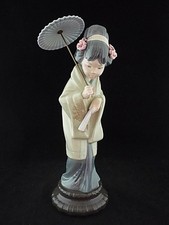 LLADRO - ORIENTAL SPRING JAPANESE GEISHA w/ PARASOL- 4988 - SPAIN - EXCELLENT