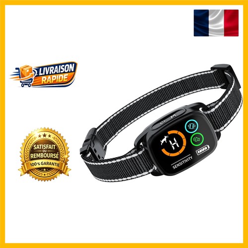 Collier anti aboiement noir - collier,
