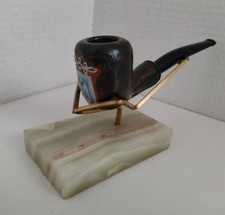 Pipe en terre cuite emaillée