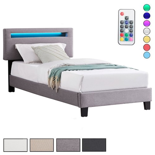 Lit led simple 90x190 tête - cm,