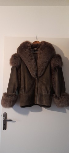 Veste nubuck et - veste, renard