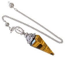 Tiger Eye and Metal 6 Faceted