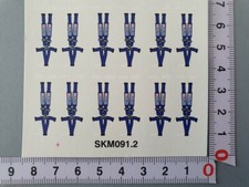 ANCIENS/OLD DECALS 1/43  HARNAIS DE SECURITE 5 POINTS BLEUS - CARPENA DCC2