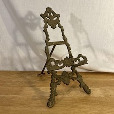 Free shipping, antique Italian brass easel, wreath stand, brocante No877