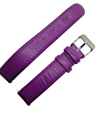 Anne GEDDES ; Bracelet montre ; 16mm ; cuir mauve surpiqué ;JAMAIS PORTE/ BA089