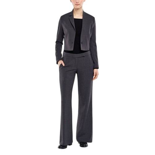 Veste laine courte - courte, grise